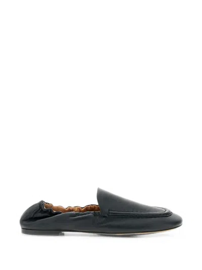 Odissi Juno Leather Loafers In Black