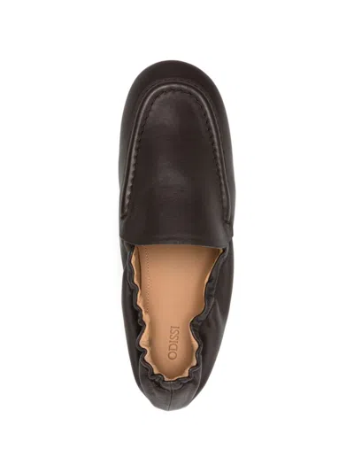 Odissi Juno Leather Loafers In Brown