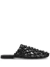 Odissi Knotted Slippers In Schwarz