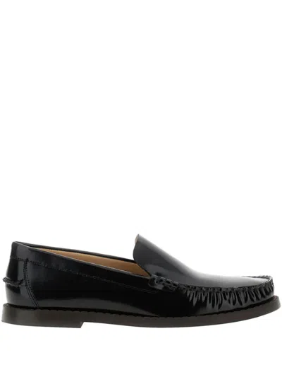 Odissi Leather Loafers In Black