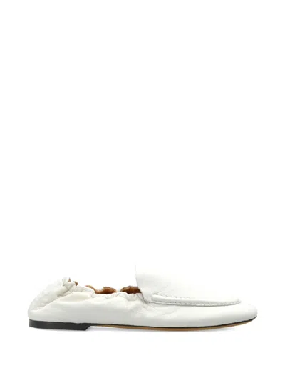 Odissi Leather Loafers In White