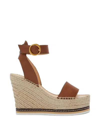 Odissi Lily High-wedge Espadrilles In Brown