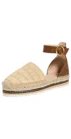 Odissi Lily Raffia And Leather Espadrilles In Natural