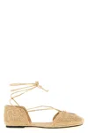 Odissi Lima Rafia Espadrilles In Gold