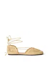 Odissi Lima Rafia Espadrilles In Gold