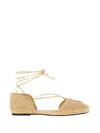 Odissi Lima Rafia Espadrilles In Gold