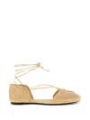 Odissi Lima Rafia Espadrilles In Gold