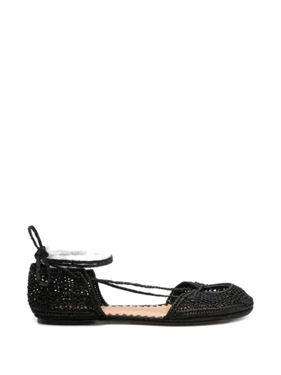Odissi Lima Rafia Espadrilles In Black