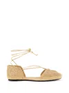 Odissi Lima Rafia Espadrilles In Gold