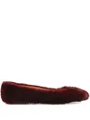 Odissi Lou Bow-embellishment Ballet Flats In Burgundy