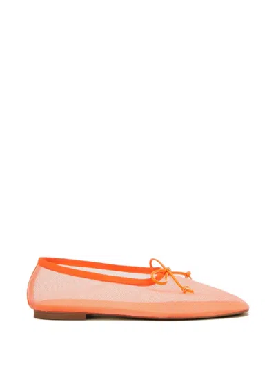 Odissi Louise Bow-detail Ballet Flats In Orange