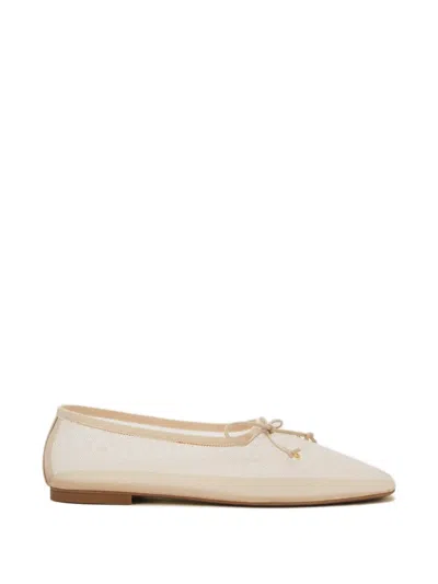 Odissi Louise Bow-detail Ballet Flats In White