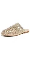 Shop Odissi Nour Knot Mules Light Gold