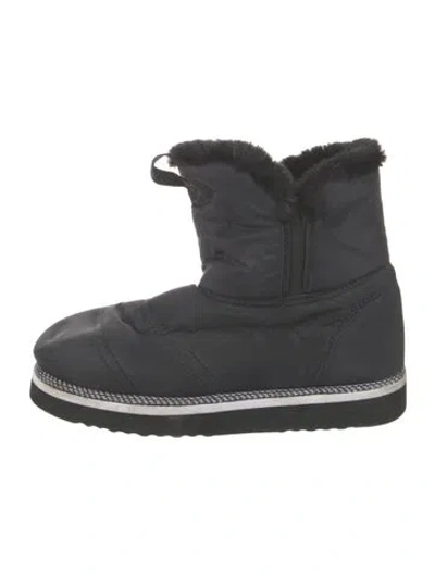 Pre-owned Odissi Nylon Snow Boots In Black