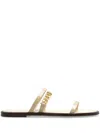 Odissi Open Toe Sandals In Gold