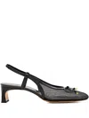 Odissi Slingback Mesh Pumps In Black