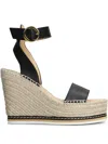 Odissi Wedge Espadrille Sandals In Black