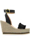 Odissi Wedge Espadrilles In Schwarz