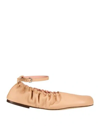 Odissi Odissì Woman Ballet Flats Blush Size 8 Leather In Pink