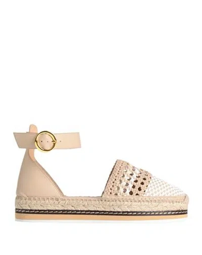 Odissi Odissì Woman Espadrilles Beige Size 10 Synthetic Material