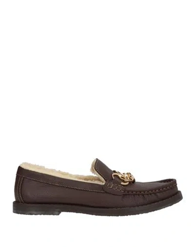 Odissi Odissì Woman Loafers Brown Size 8 Goat Skin In Burgundy