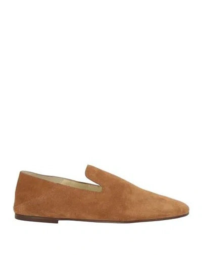 Odissi Odissì Woman Loafers Camel Size 8 Leather In Brown