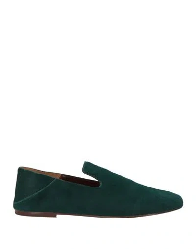 Odissi Odissì Woman Loafers Emerald Green Size 8 Leather