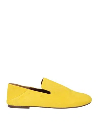 Odissi Odissì Woman Loafers Yellow Size 9 Leather