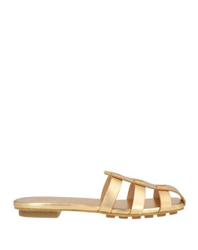 Odissi Odissì Woman Sandals Gold Size 8 Leather