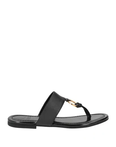 Odissi Odissì Woman Thong Sandal Black Size 9 Calfskin