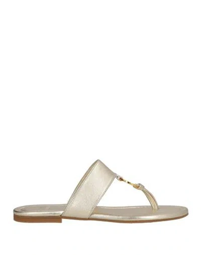 Odissi Odissì Woman Thong Sandal Gold Size 9 Leather
