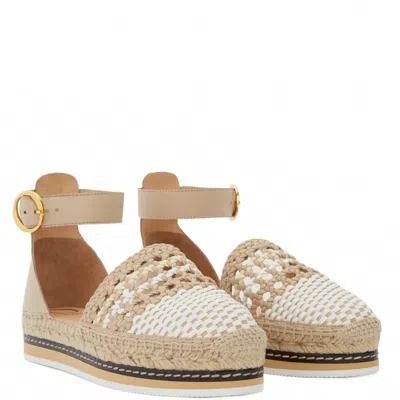 Odissi Women's Braided Flat Espadrille In Lily White/ Natural In Multi