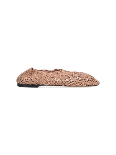 Odissi Women's Elegant Flat Shoes In Brown