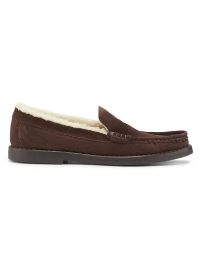 Odissi Women's Jane Faux Shearling-lined Suede Loafers In Brown