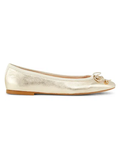 Odissi Women's Lou Bow-embellished Ballet Flats In Gold