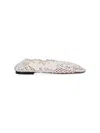 Odissi Iris Crocheted Flats In White