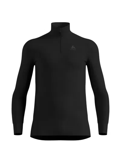 Odlo Active Warm Half-zip Base Layer Top In Black