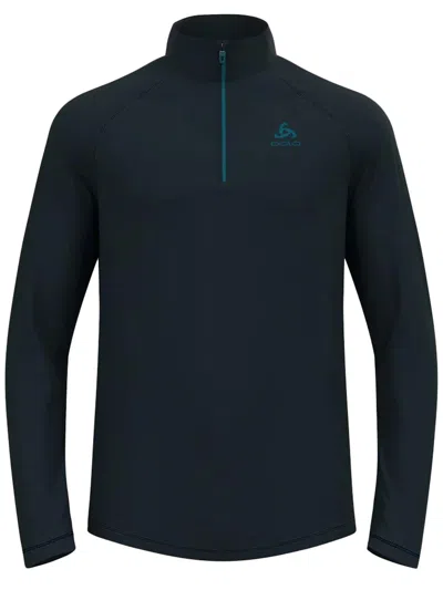 Odlo Besso Mid Layer With Half Zip In Blue