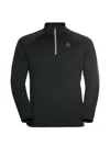 Odlo Besso Zip Crew-neck Sweatshirt In Black