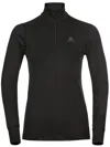 Odlo Bl Top Turtle Neck L/s Half Zip In Black