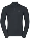 Odlo Bl Top Turtle Neck L/s Half Zip In Black
