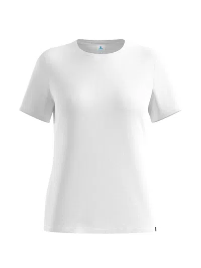 Odlo Cubic Light Crewneck Short-sleeved T-shirt In White