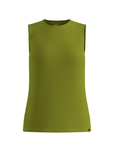 Odlo Cubic Light Waffle-knit Sleeveless Top In Green