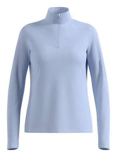 Odlo Essential Warm Half Zip Fleece In Blue