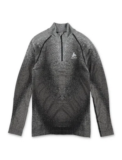 Odlo Grey Pow Blackcomb Zip Performance Sweatshirt