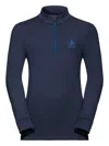 Odlo Half-zip Long-sleeve Sweatshirt In Blue