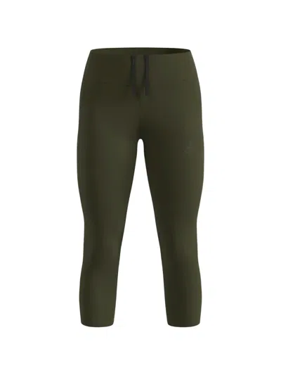 Odlo Logo-print Cropped Leggings In Green