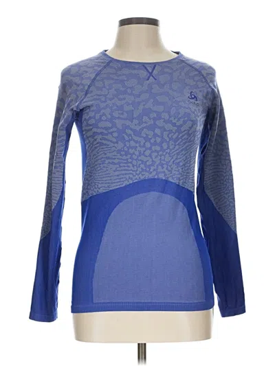 Pre-owned Odlo Long Sleeve T-shirt In Blue