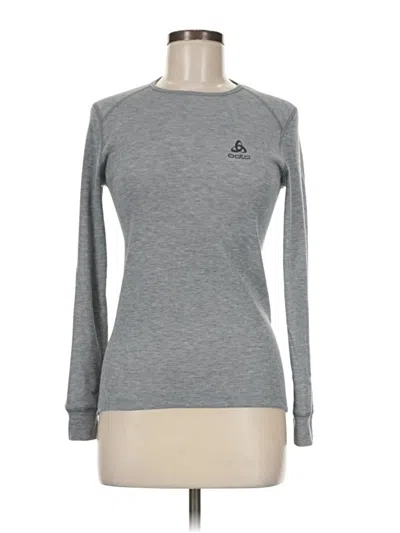 Pre-owned Odlo Long Sleeve T-shirt In Gray