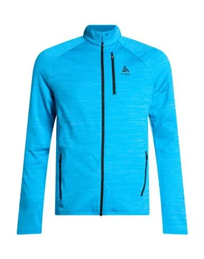 Odlo Man Jacket Azure Size M Polyester, Elastane In Multi